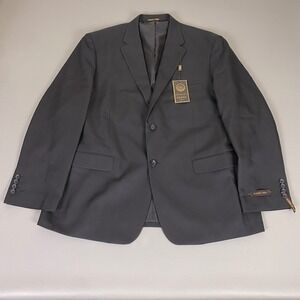 Pierre Loren Blazer Suit Jacket Mens Size 44R Black Simon 2B Classic Fit NEW NWT